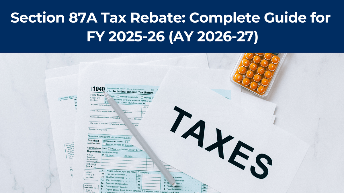 rebate under section 87a for ay 2025 26 in hindi