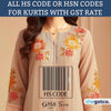 All HS code or HSN codes for Kurtis with GST rate - theGSTco - India