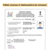 FSSAI State License for Maharashtra for Amazon