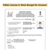 FSSAI State License for West Bengal for Amazon