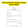 GST Clarification Reply for Show Cause Notice