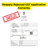 Reapply Rejected GST Application Correctly