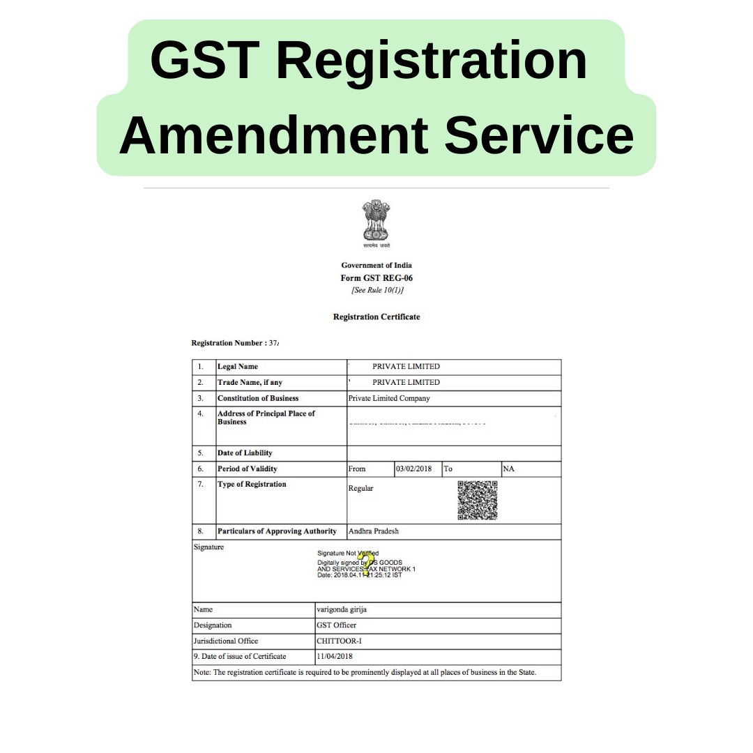 GST Registration Amendments Service - Expert Support at Affordable Cost - theGSTco